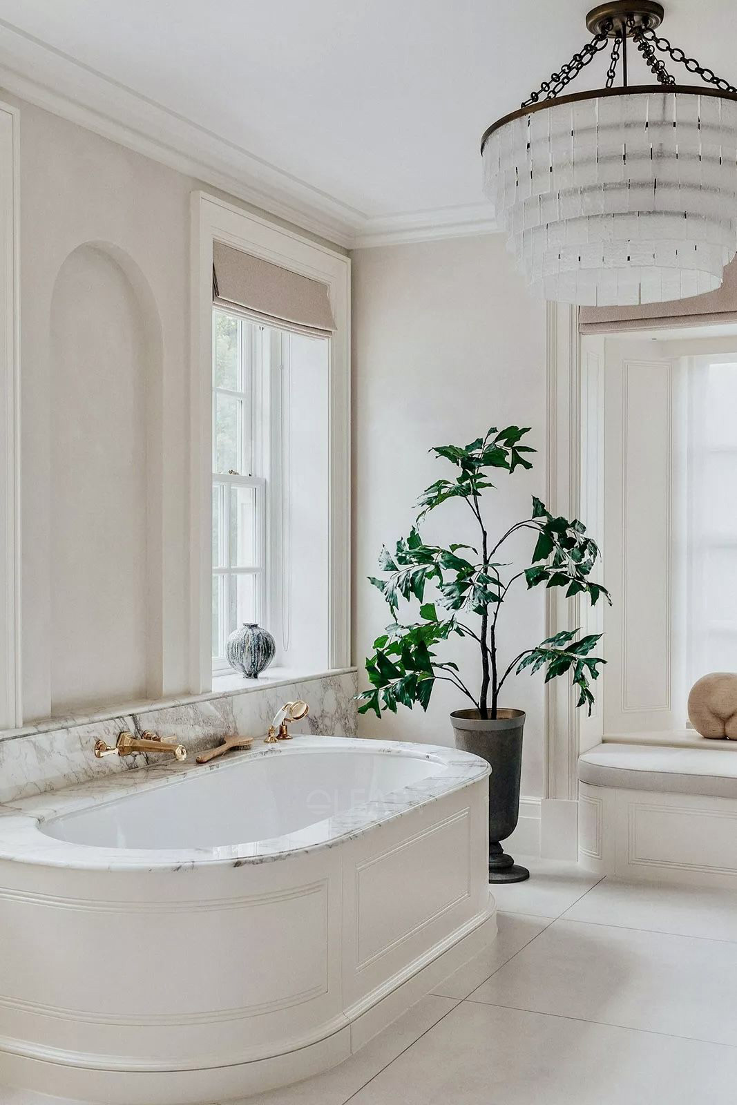 built-in tub