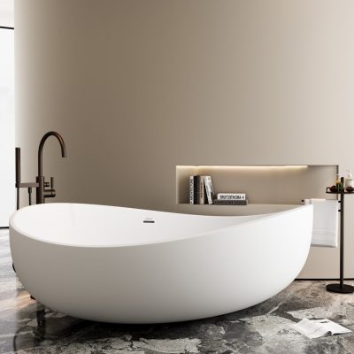 Simple Comfort, Customize Your Choice: Featured Artificial Stone Freestanding Bathtubs for Modern Bathroom Spaces