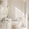 Merging Modern Minimalism with Classical Harmony—A Seamless Integration of Bathtub and Vanity 3