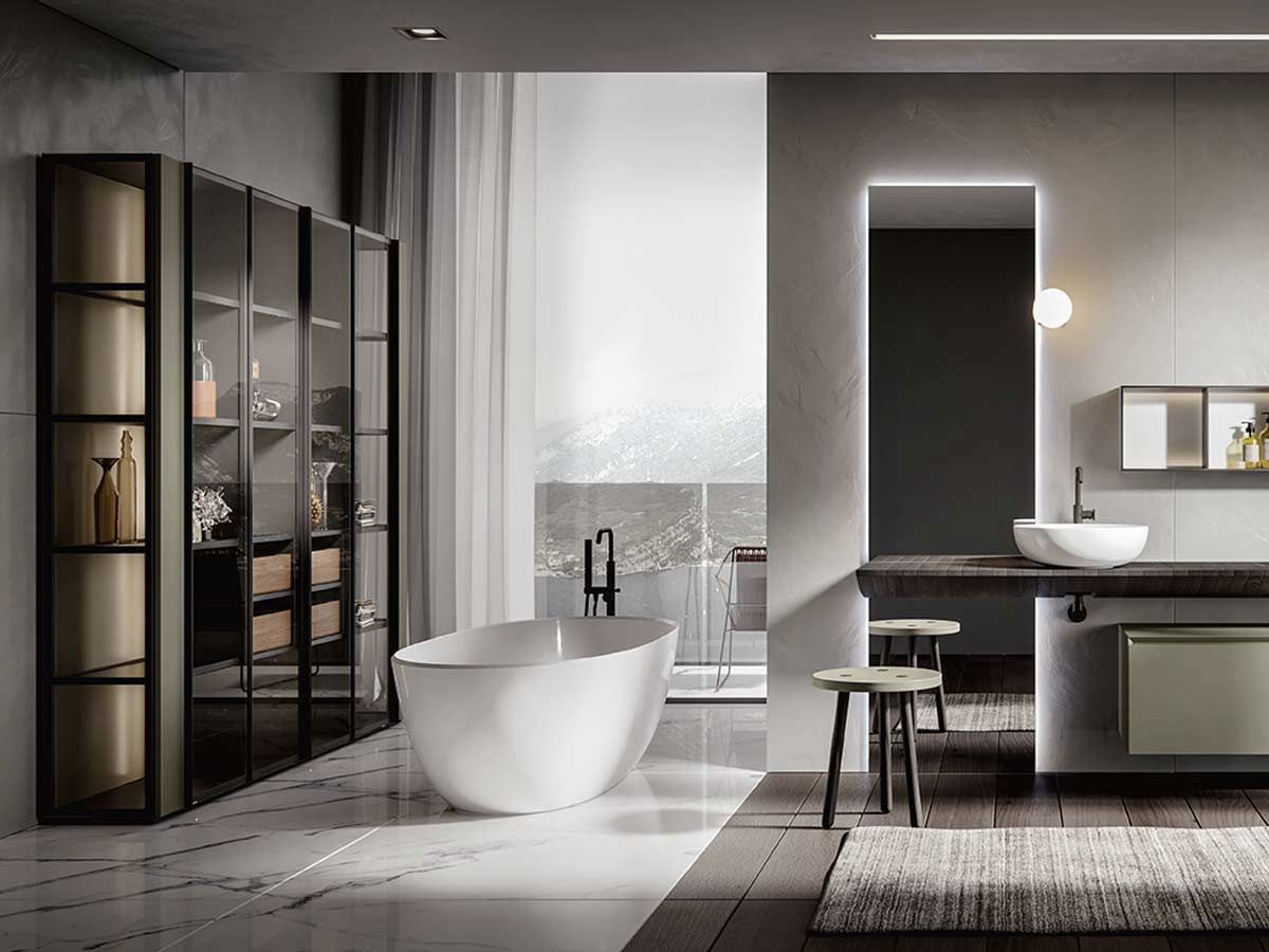 The Luxury Bathroom Trinity: Freestanding Bathtubs, Countertop Basins & Sleek Cabinets