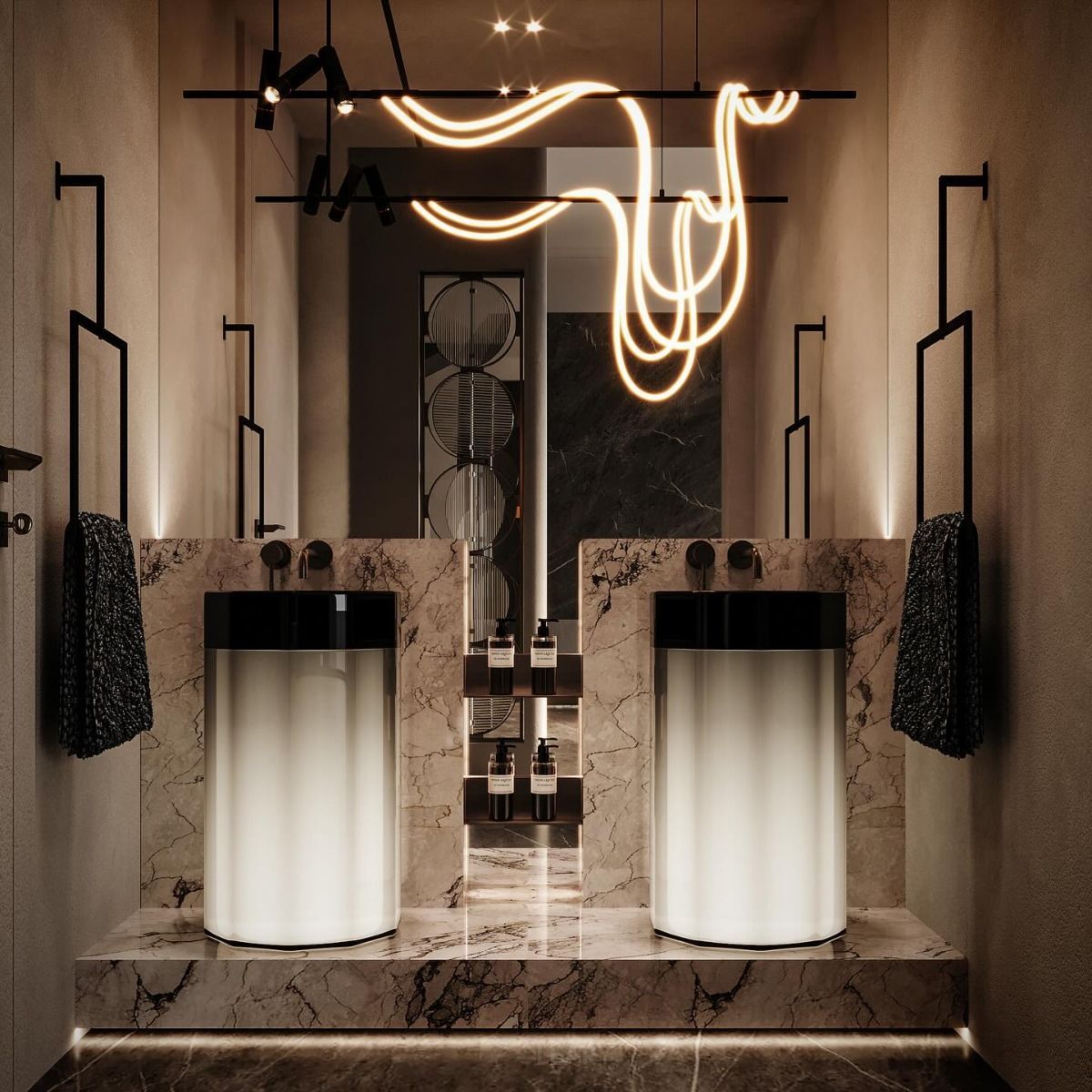 Transparent Resin Pedestal Sink
