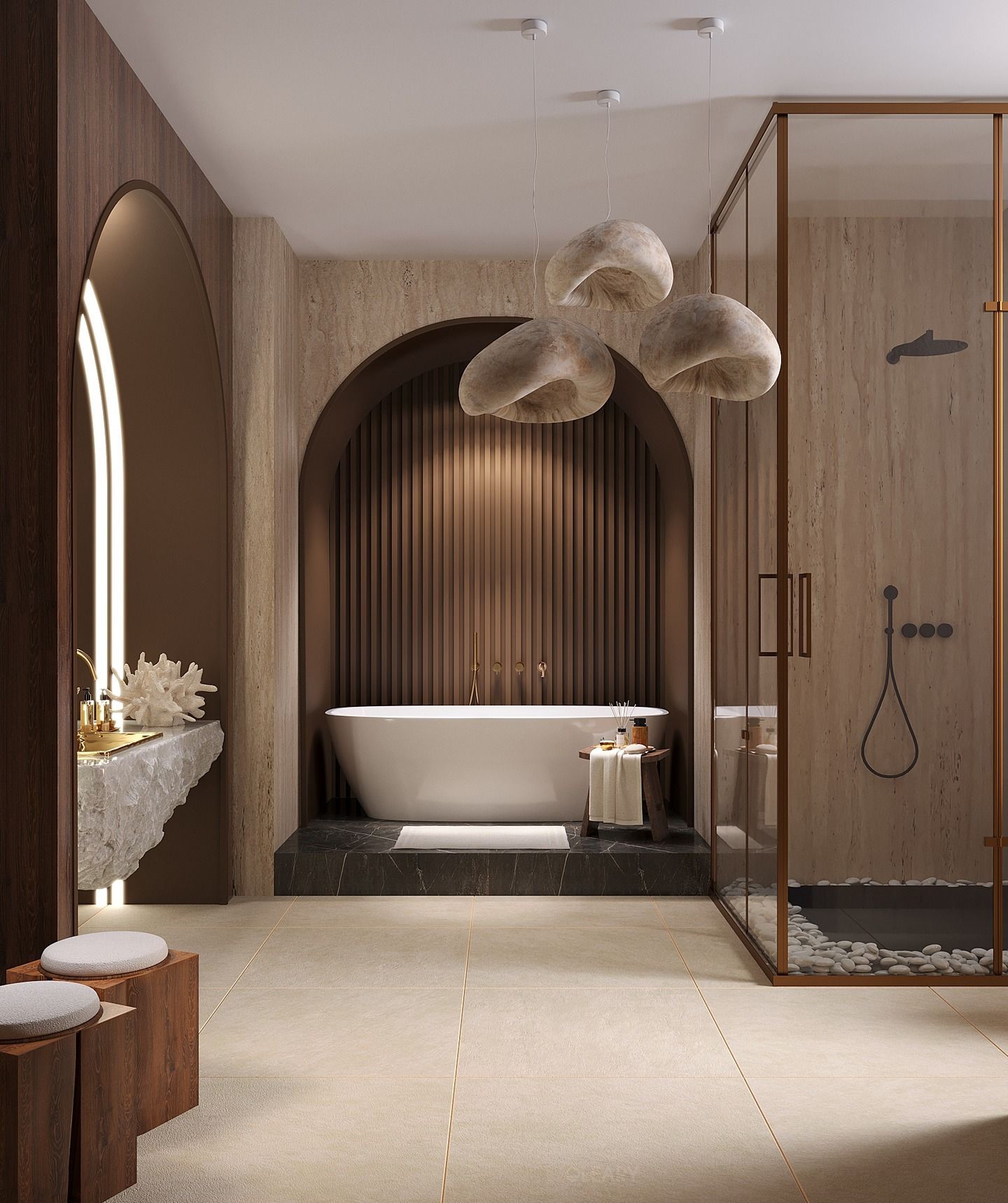 Solid Surface Freestanding Bathtub