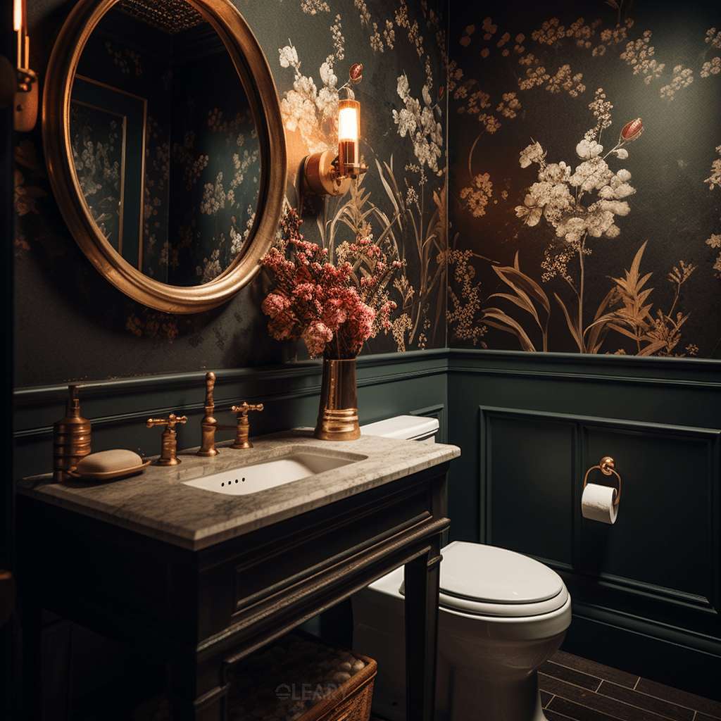 Custom Dark Wood Vanity