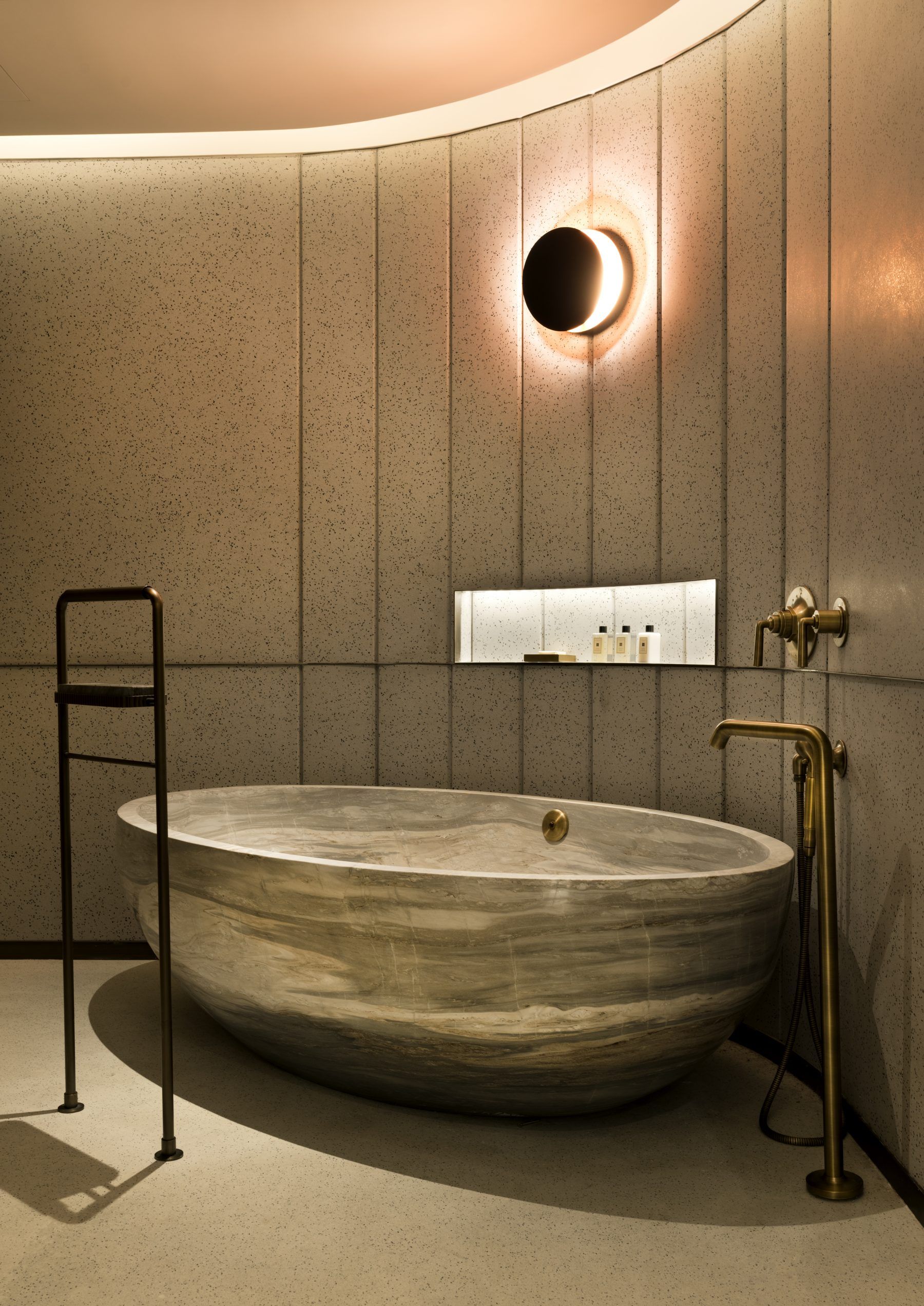 Indulge in Nature's Luxury: Discover the Freestanding Stone Bathtub Experience