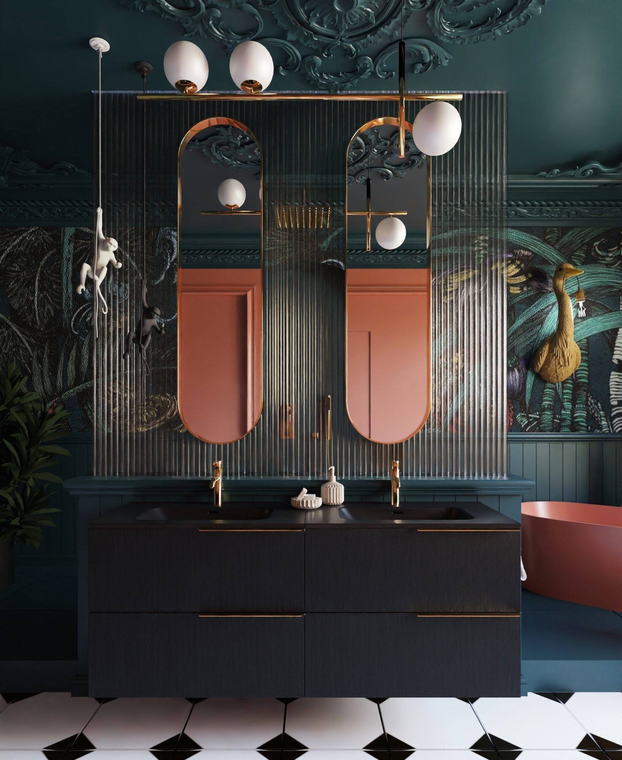 The Allure of the Dark: Creating Drama and Sophistication with Black Washbasins and Bathroom Cabinets