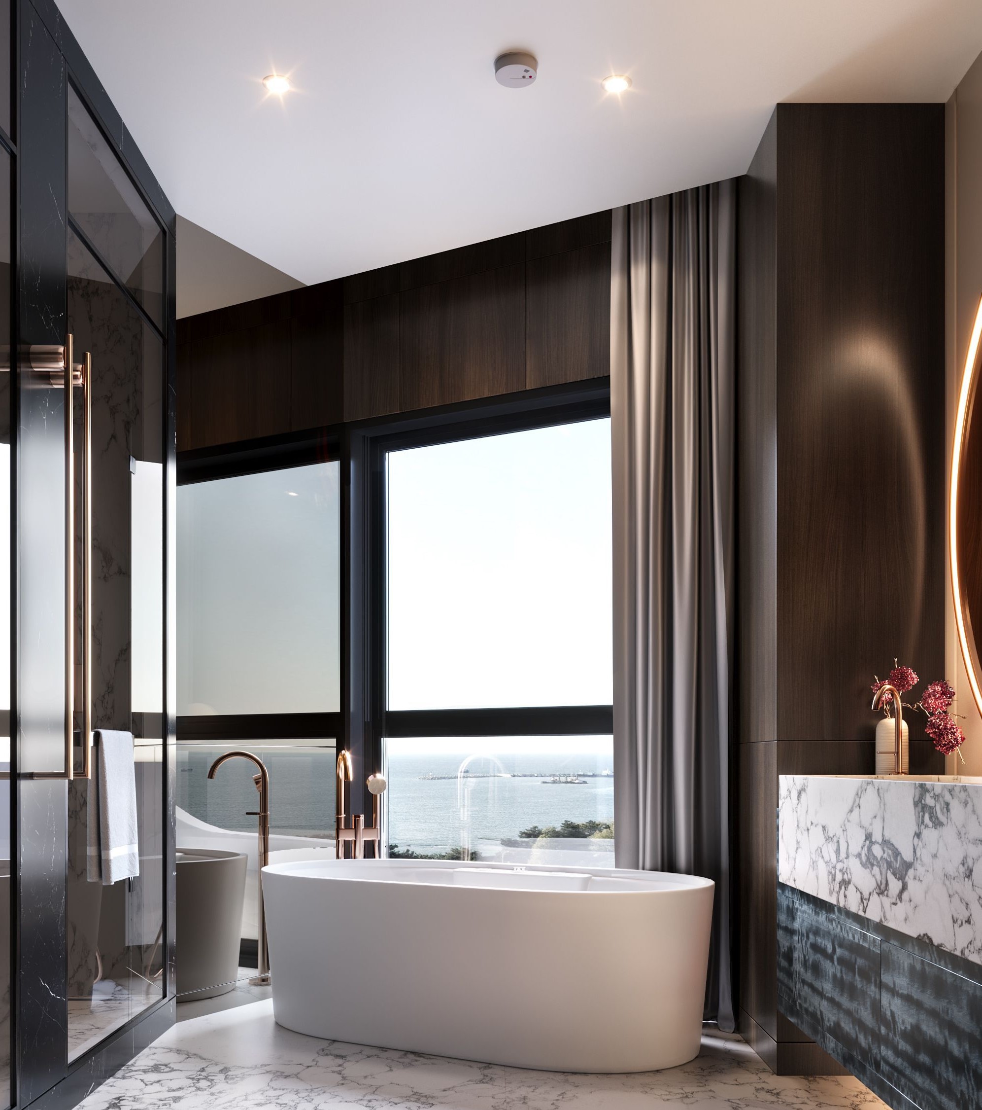 The Penthause Collection: Bespoke Freestanding Bathtubs & Custom Marble Vanities